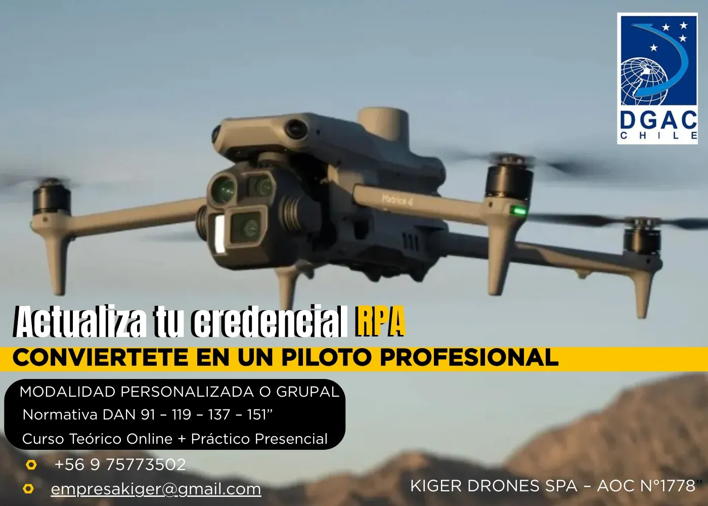 Instalaciones de KIGER DRONES SPA