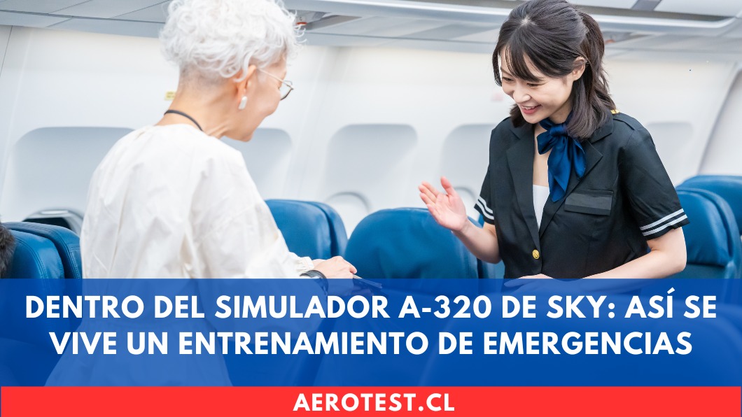 Dentro del simulador A-320 de SKY: Así se vive un entrenamiento de emergencias