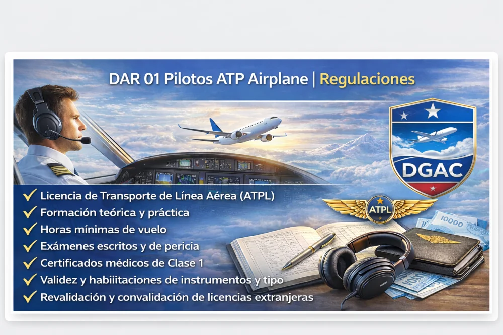 DAR 01 Pilotos ATP Airplane | Regulaciones DGAC Chile 2026