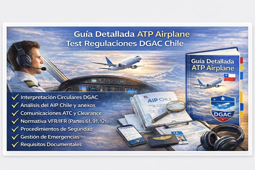 Guía Detallada ATP Airplane | Test Regulaciones DGAC Chile 2026