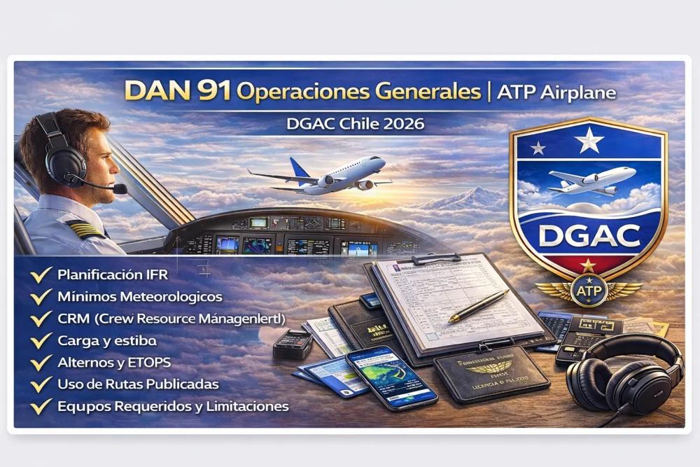 DAN 91 Operaciones Generales | ATP Airplane DGAC Chile 2026