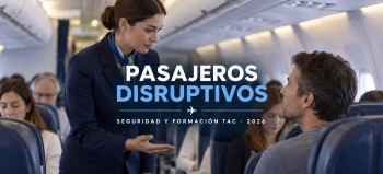 Pasajeros disruptivos en vuelo: seguridad y formación TAC